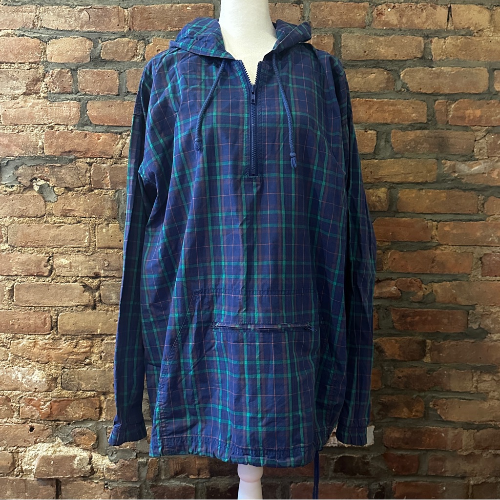 Blue Plaid Rain Jacket